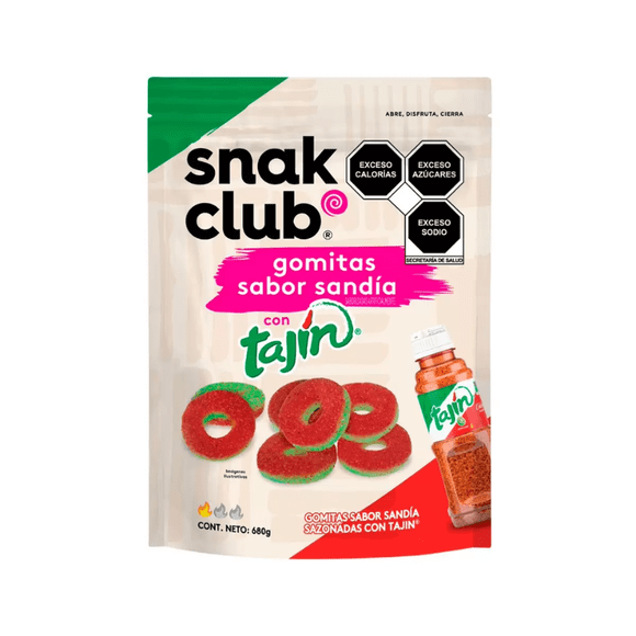 Snak Club Gomitas Sabor Sandía con Tajín 680 g Botana Dulce Picante