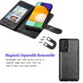 thumbnail image 4 of Takfox Galaxy A52 5G Case,for Samsung Galaxy A52 Wallet Phone Case,PU Leather Magnetic Detachable Card Holders Shockproof Kickstand Protective [Flip Folio Cover] for Galaxy A52 5G (6.5") 2020-Black, 4 of 6
