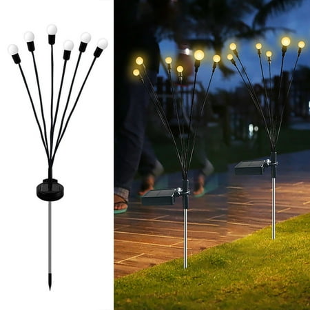 

HIBRO Solar Garden Lights Starburst Swaying Light Swaying When Wind Blows Solar Lights Outdoor Decora