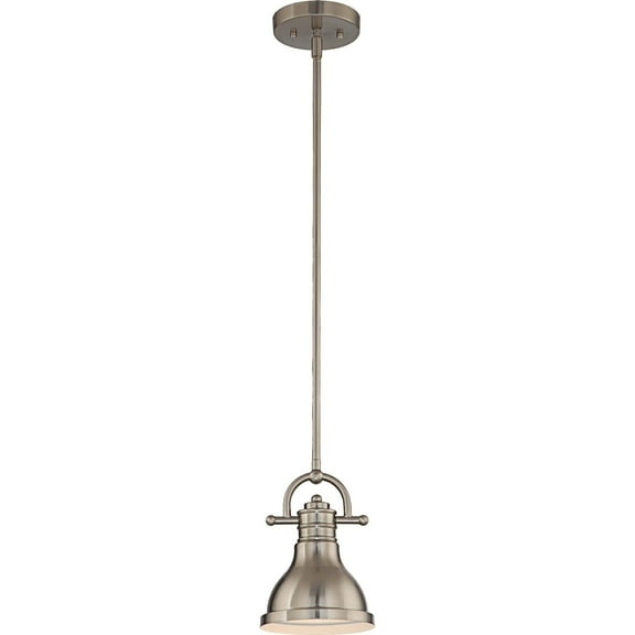 Volume Lighting 1-Light Indoor Brushed Nickel Downrod Mini Pendant - Brushed Nickel