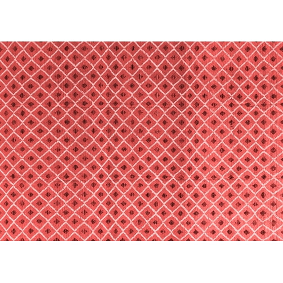 Ahgly Company Indoor Rectangle Abstract Red Modern Area Rugs, 3' x 5'