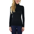 thumbnail image 2 of ToBeInStyle Women's Relaxed Fit Long Sleeve Soft and Stretchy Turtleneck Shirt - X-Large, 2 of 6