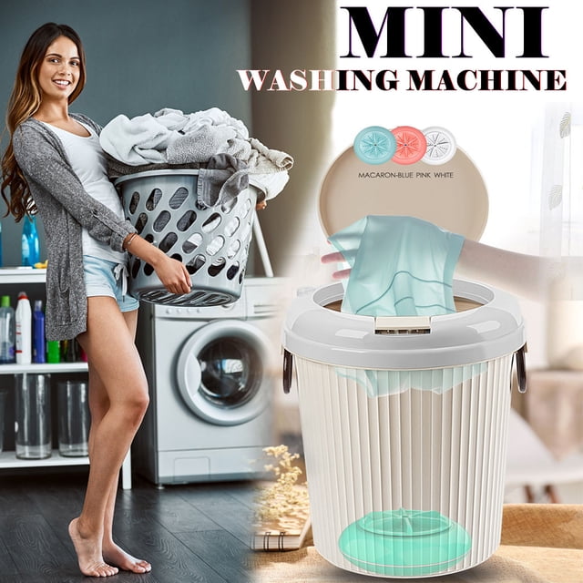 Fiudx Lavadora Portátil de Turbina de 8 L con Alimentación Por Usb, Diseño de Bajo Consumo, Esterilización Eficiente, Ideal para Ropa Pequeña, Compacta para Viajes y Uso Doméstico, Tamaño 240 X 240 X