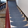 thumbnail image 3 of OIUR Stair Carpet Semicircular Stair Mat Anti-Slip Bottom Stair Protector Thick Absorbent Stair Treads Mat Protects Stairs for Home Kids Safety, 3 of 7