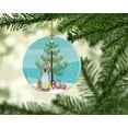 thumbnail image 2 of Colorpoint Shorthair Cat Merry Christmas Ceramic Ornament 2.8 in x 2.8 in, 2 of 3