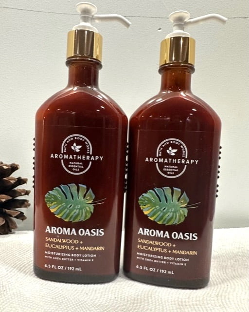 Bath & Body Works Aromatherapy Aroma Oasis Body Lotion, 6.5 fl oz, Sandalwood, Eucalyptus and