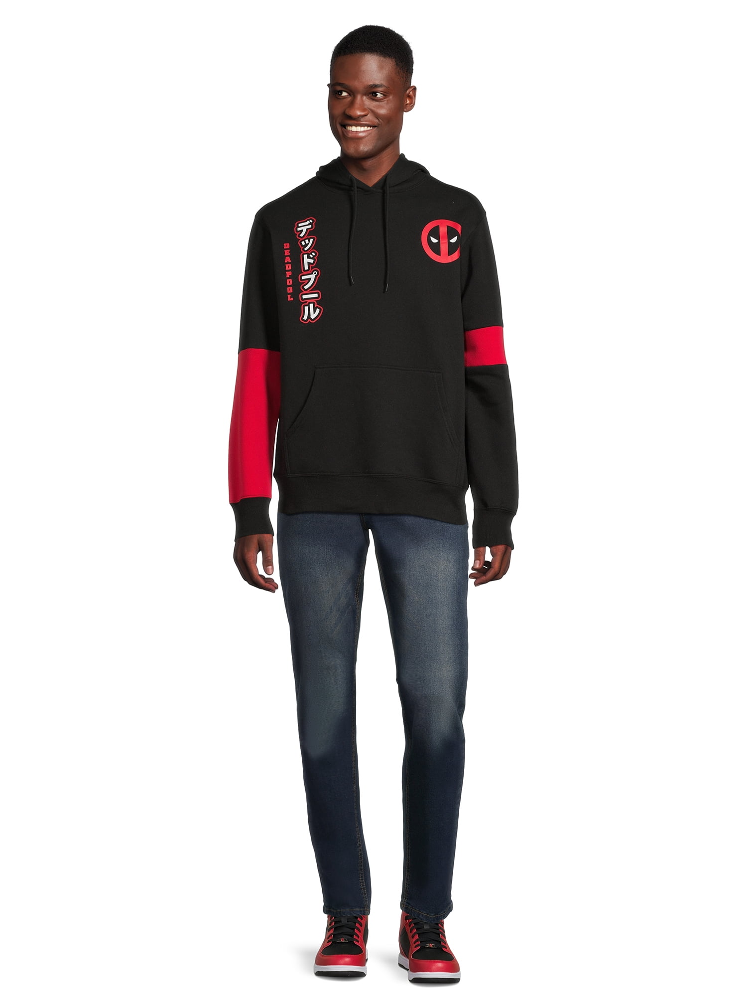 Marvel Deadpool Men’s & Big Men’s Graphic Hooded Sweatshirt, Sizes XS-3XL