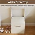 thumbnail image 4 of QEZEOM Wall Mounted Shoe Changing Stool, Folding Seat for Entryway, Folding Shower Seat Stool, White, 4 of 7