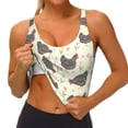 thumbnail image 3 of Fuzoiu Chickens And Flowers Print Women's Sports Vest,U-Back Sports Tank,Gym Vests,Athletic Sleeveless Shirts,Exercise Undershirts,Yoga, Gym, and Dance Wear-Medium, 3 of 8