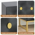 thumbnail image 6 of Wirrytor Set of 2 Fluted Sideboard Cabinet with Doors and Shelves, Buffet Cabinet with Storage,Accent Console Cabinet  for Living Room,  Entryway, Dining(Black-4 Doors), 6 of 9