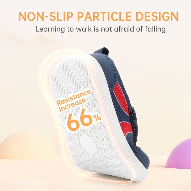 Toddler Wide Toe Box Shoes Non Slip Barefoot Shoes Sneakers Kids Tennis Shoes Preschool Lightweight Comfortable Outdoor Activities Navy Toddler Size 8