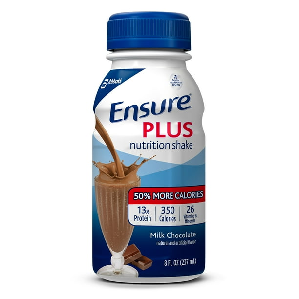 Ensure Plus Nutrition Shake Chocolate 8 Oz 16 Ct Walmart Com