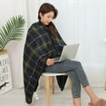 thumbnail image 2 of Vikakiooze Wearable Blanket Shawl Coral Throw Wearable Plaid Fleece Blanket With Button Nordic Shawl Blankets For Office Sleep Winter Warm Travel Sofa Bed Throw Blanket Wearable Blankets for Adults, 2 of 7