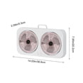 thumbnail image 3 of Yrmaups Dual Head Wall Mountable Fan, Portable Desktop Fan with Three Speed Adjustable, High Power Cooling Fan for Office, Bedroom, Camping, Travel, 3 of 6