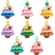 thumbnail image 1 of 1 caja de 32 adornos navideños de resina con forma de árbol de Navidad, 8 colores, con base plana, estrellas de caramelo, adornos navideños de invierno, bonitos colgantes., 1 of 5