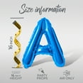 thumbnail image 4 of Letter Balloons - TWIRLING INTO FOUR 16" Inch Alphabet Letters Foil Mylar Balloon 4th Birthday Party Banner (Blue), 4 of 5