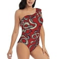 thumbnail image 3 of Honeii Snake for women's one-piece swimsuit featuring a chic one-shoulder design experience elegance and style in the water-X-Large, 3 of 6
