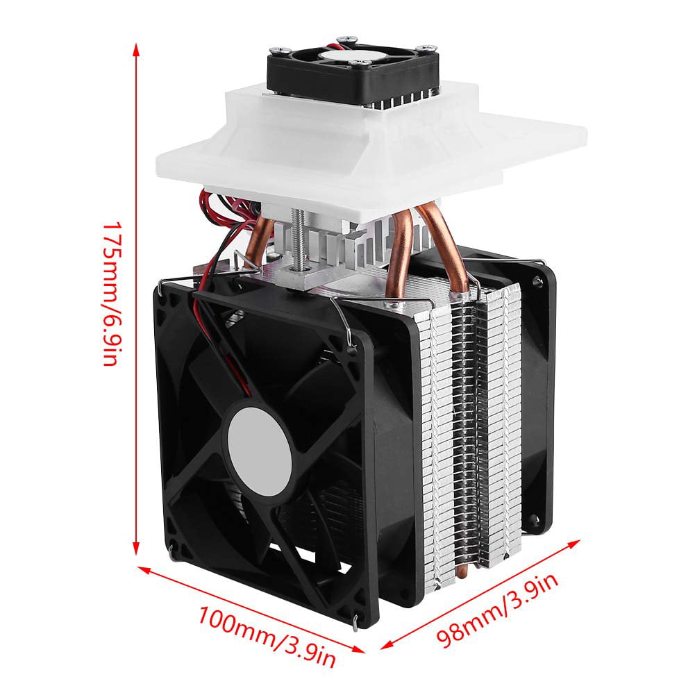 12V 6A DIY Electronic Semiconductor Refrigerator Radiator Cooling Equipment DIY Kit with Fan for Air Cooling Dehumidification System Heat Sink Conduction Module Semiconductor Refrigeration Learning