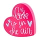 thumbnail image 1 of Letrero de madera con forma de corazón para San Valentín, rústico, dulce, con forma de corazón, para decorar la mesa. Estilo B, 1 of 9