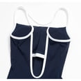thumbnail image 6 of Women One Piece Workout Sets High Waisted Tummy Control Yoga Gym Outfits Halter Tank Tops Built-in Bra Square Neck Sleeveless(Navy,L), 6 of 8