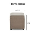 thumbnail image 7 of Tommy Hilfiger Morgan Storage Cube Ottoman Brown, 7 of 7