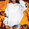 thumbnail image 2 of Zylarhe Halloween Sweatshirts for Kids Girls Hoodies Letter Print Pullover Long Sleeve Casual Outfit Soft Everyday White 6-7 Years, 2 of 4