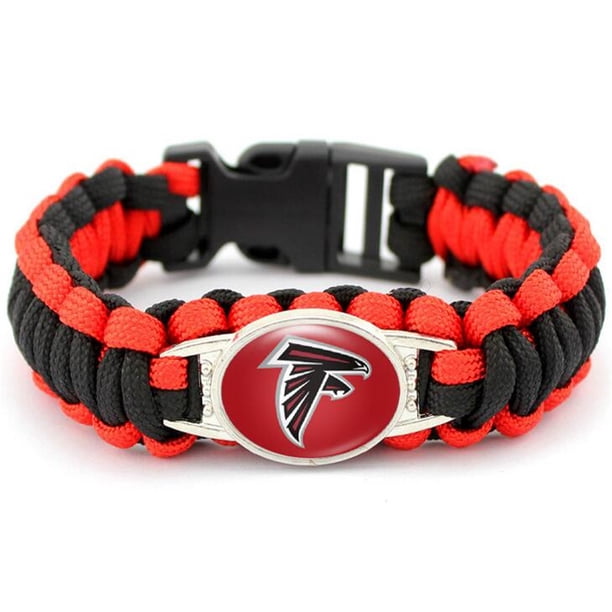 Pulsera tejida con cuerda y paraguas para supervivencia del equipo de fútbol americano de la NFL de 32 equipos, pulsera para hombre, pulsera de fútbol