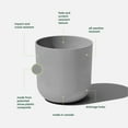 thumbnail image 6 of Veradek Mason Series Kona 15" Plastic-Stone Planter 2-Pack Gray, 6 of 9