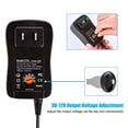 thumbnail image 4 of 30W Universal AC to DC Power Supply Adapter with 5V 2.1A USB Port  AC Plug-in Power  3V to  Adjustable Output Voltage with 8 DC Adapter Tips for Household Electronics, 4 of 7