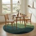 thumbnail image 2 of RUG ROBOT 4ft Round Rugs, Modern Area Rug for Living Room, Non-Slip Washable Rug with Nature Inspired Design for Bedroom, Dining Room, Stylish Indoor Circular Abstract Rug Home Decor, Green, 2 of 12