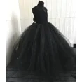 thumbnail image 4 of Vestido de tul con tul y perlas para niñas, color negro brillante, con tirantes de encaje, vestido de princesa para niñas, vestido de fiesta hasta los tobillos, vestidos de fiesta de cumpleaños para n, 4 of 4