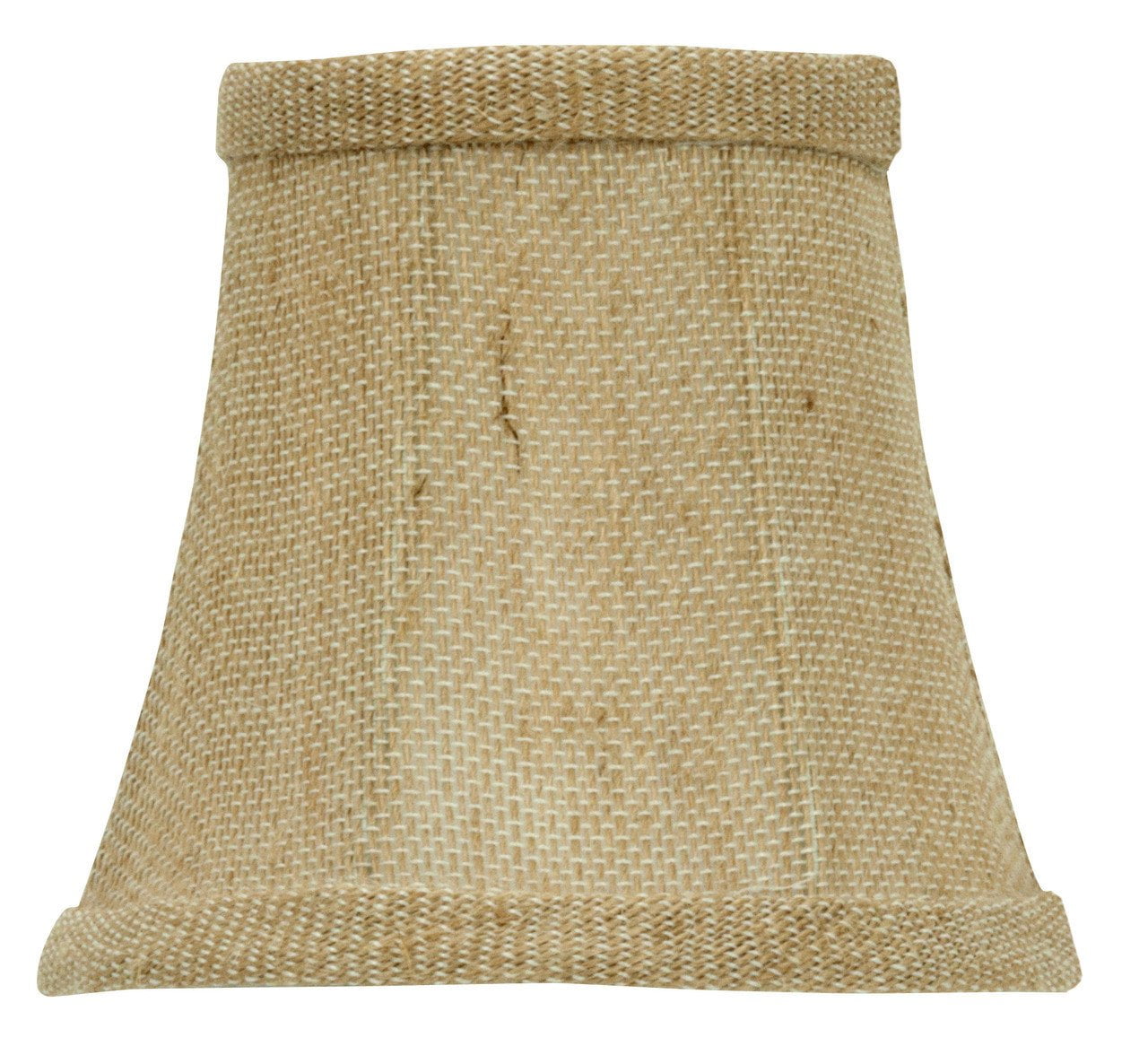 Natural Burlap Mini Chandelier Lamp Shade with Brass Clip
