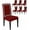 Red, variant on Stretch Chair Covers Set of 6, Greek Geometric Inspired Twist Line Universal Fit Elastic Decorative Dining Chairs Slipcovers for Wedding, Banquet, Abstract Key Pattern on Red