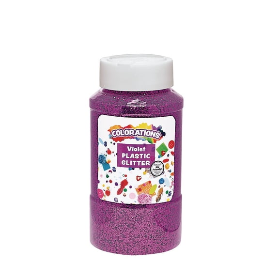 Colorations Extra-Safe Plastic Glitter, Violet - 1 lb.
