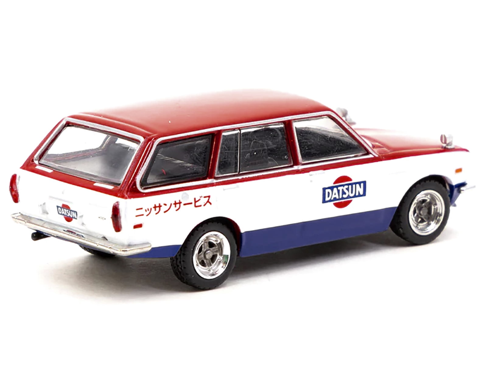 Datsun Bluebird 510 Wagon Service Car Red and White with Blue