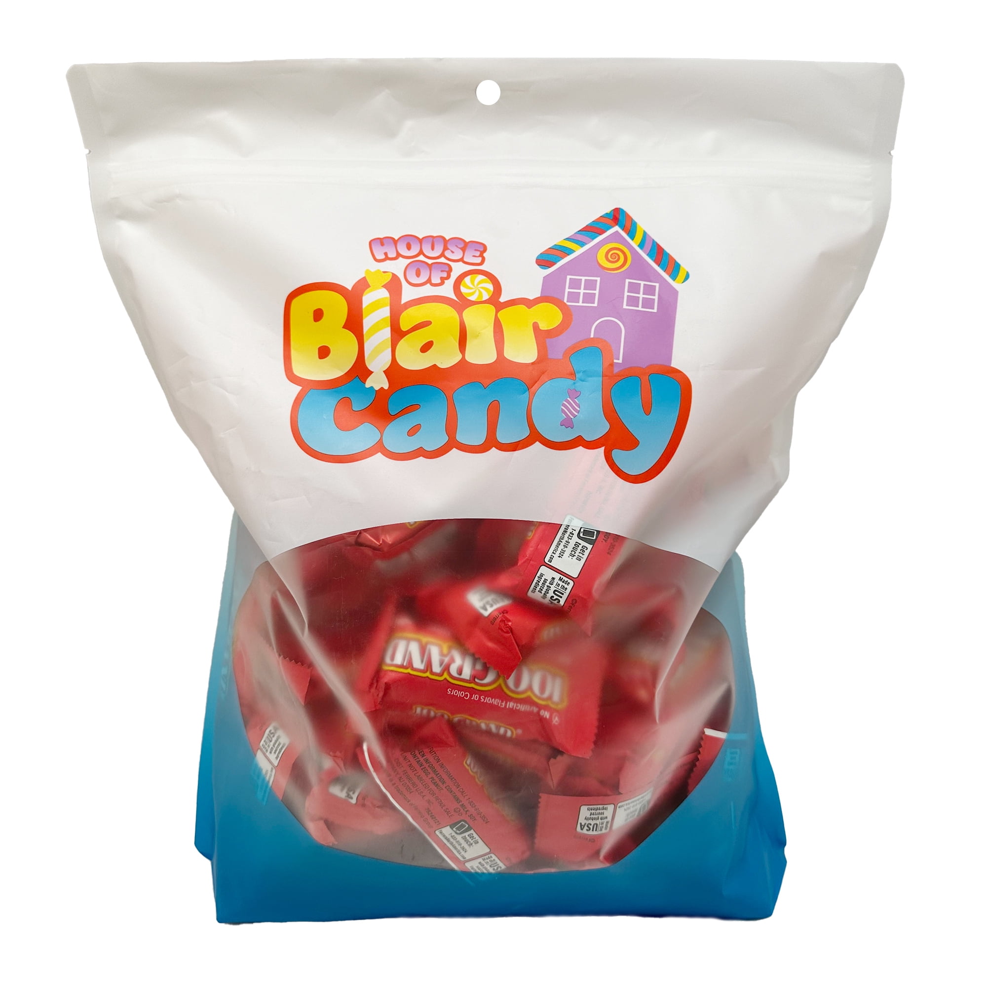 Blair Candy │100 Grand Milk Chocolate Fun Size Candy Bars - 5lbs. Resealable Candy Bag