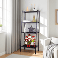 thumbnail image 3 of Tcbosik 4-Tier Ladder Shelf, Freestanding Storage Rack, Bookshelf Bookcase with Metal Frame for Home Office, Living Room, Bedroom, Kitchen, Black, 3 of 7
