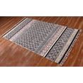 thumbnail image 2 of Casavani Geometric Cotton Kilim Bathroom Rugs Brown Area Rugs 6x6 feet, 2 of 5