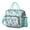 Greenish-blue-49, variant on Cute Owl Insulated Lunch Bag – Large Leakproof Cooler Tote with Snowy Owl Big Eyes Cartoon Pattern, Dual Compartment Reusable Lunch Box for Office and School
