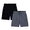 Black Soot/Charcoal, variant on George Men's Knit Jam Sleep Shorts, 2-Pack, Sizes S-2XL
