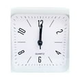 thumbnail image 2 of facefd Silent Alarm Clock Square Plastic Digital Non-Ticking Clock Portable Touching Snooze Clocks with Night Light for White, 2 of 9