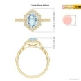 thumbnail image 4 of ANGARA Natural Oval 1 ct Aquamarine Trillium Floral Shank Ring in 14K Yellow Gold for Women (Size-8x6mm) | March Birthstone, Birthday, Anniversary, Jewelry Gift for Women | Natural Aquamarine Ring, 4 of 8