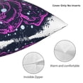 thumbnail image 5 of YFYANG Square Decorative Throw Pillow Case (Without Pillow Insert), Purple Rose Graffiti Bedroom Sofa Car Cushion Cover, 26"x26", 5 of 9