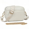 thumbnail image 3 of Bolso Bandolera Mujer Viajes Moda Correa Ancha Bolsas Mensajero Simple Blanco, 3 of 8