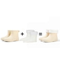 thumbnail image 2 of Platform Rain Boots Slip on Winter Lined Ankle Wet Weather Pu Material Soft Warm Non Slip Outdoors Waterproof Daily Commute Women, 2 of 8
