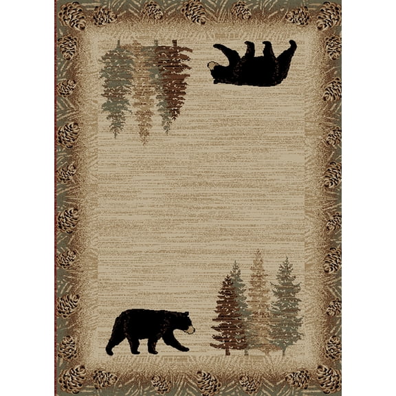 American Destination Bad Axe Antique Area Rug 5'x8'