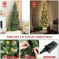 thumbnail image 6 of GIKPAL 6ft Pre-Lit Pencil Christmas Tree, Skinny Spruce Slim Holiday Decoration w/ 600 Tips, 200 Incandescent Lights, Metal Hinges & Base, 6 of 10