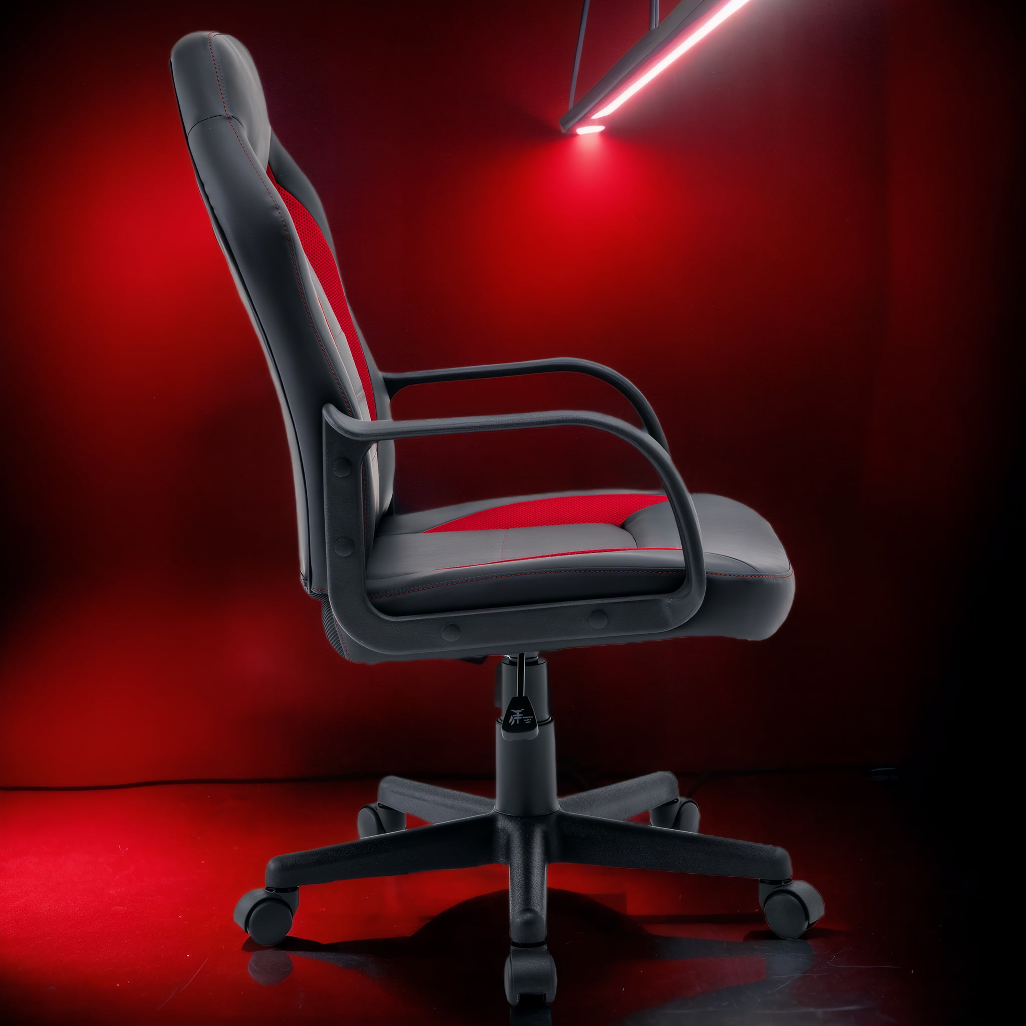 Snugway Ergonomic Gaming Chair - Adjustable Swivel Computer Desk Chair with PU Leather，Red