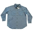 thumbnail image 3 of GH Bass & Co. Women's Long Sleeve Button Down Cozy Shirt (Blue, Large), 3 of 3