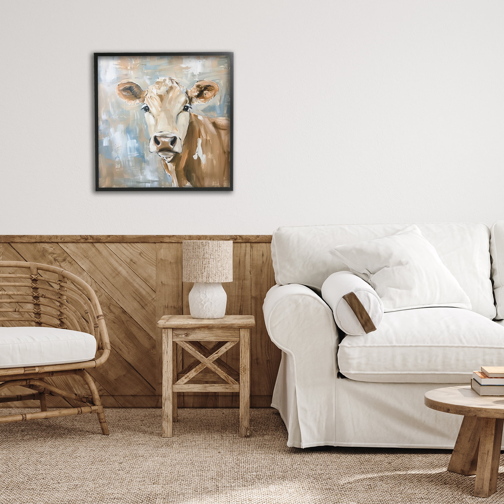 Stupell Industries The Brown Cow Abstract Black Framed Giclee Art, design by Tina LeCour